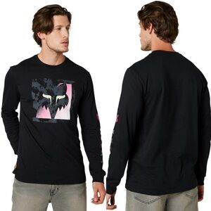 Fox Racing Long Sleeve Graphic T-Shirt Mens Size XL Black Pink Detonate Premshir